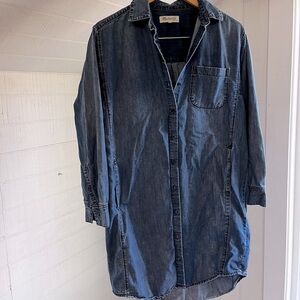 MADEWELL Chambray Blue Button Down Dress